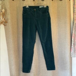 Anthropologie Teal Corduroy Pants